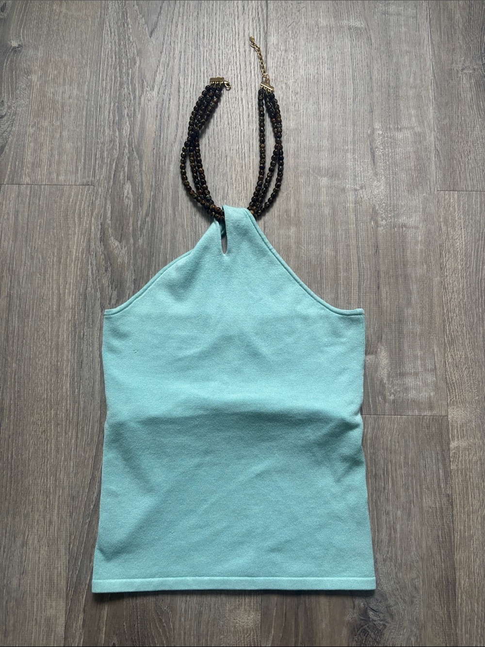 Per Se Women’s Halter Tank Top in Aqua